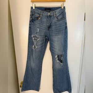 Aeropostale Blue Distressed Flare Jeans